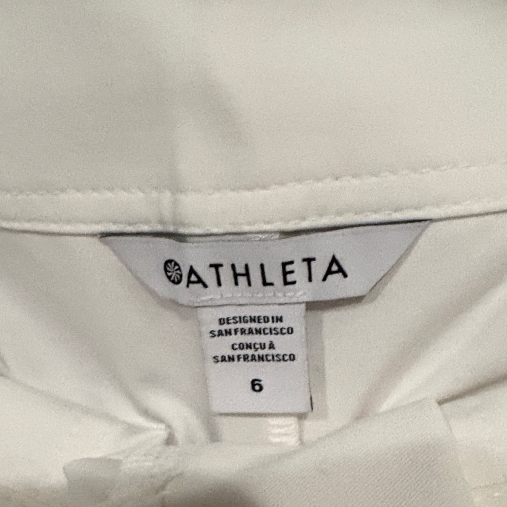 Athleta White High-Waisted Barrel  Pants - Picture 3 of 3